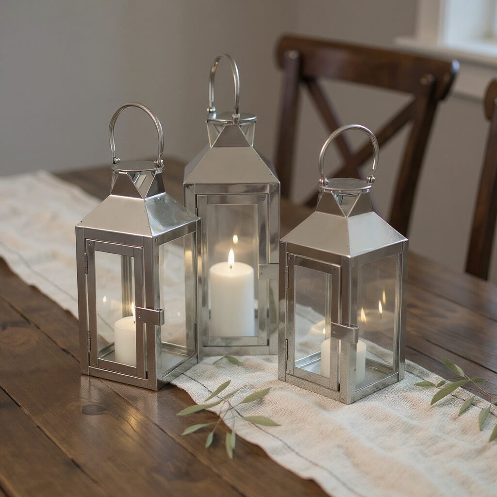 Rent or similar products at EventRentals.lk Silver Lanterns for rent at EventRentals.lk - event decor Sri Lanka