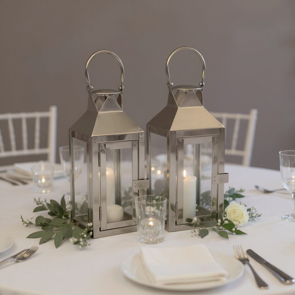 Rent or similar products at EventRentals.lk Silver Lanterns for rent at EventRentals.lk - event decor Sri Lanka