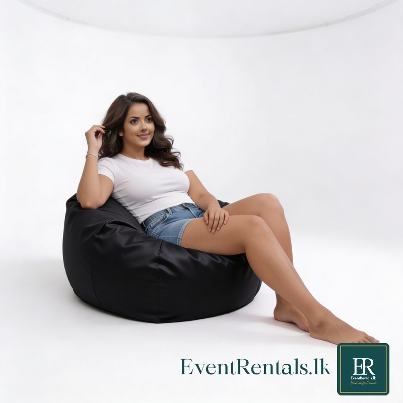 Rent or similar products at EventRentals.lk EventRentals.lk Bean Bag Black 2