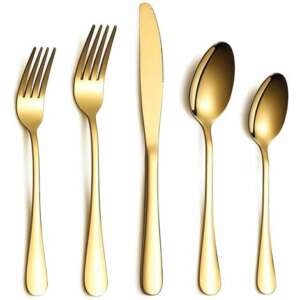 Gold Cutlery 5 Piece Set