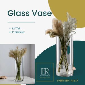 Glass vase from EventRentals.lk for rent