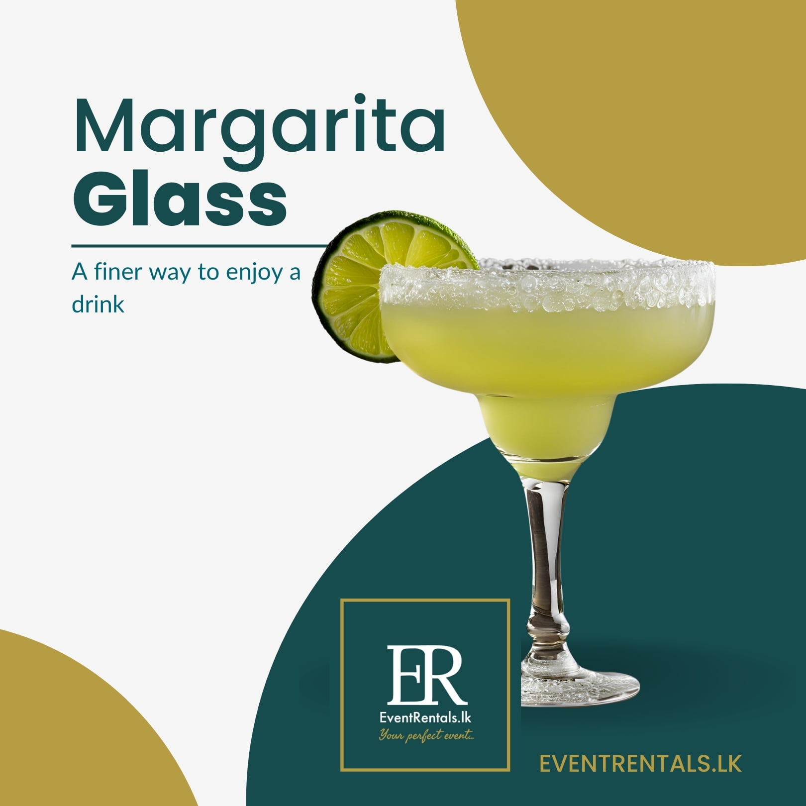 Rent or similar products at EventRentals.lk Margarita Glass by EventRentals.lk